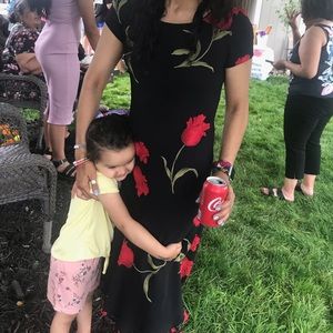 Vintage Jessica Howard maxi petite small dress floral print